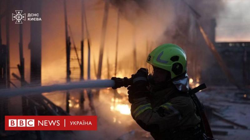 У Києві протягом ночі знищували шахеди - BBC News Україна