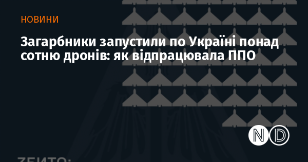 Окупанти випустили більше ста безпілотників по території України: як спрацювала система протиповітряної оборони.