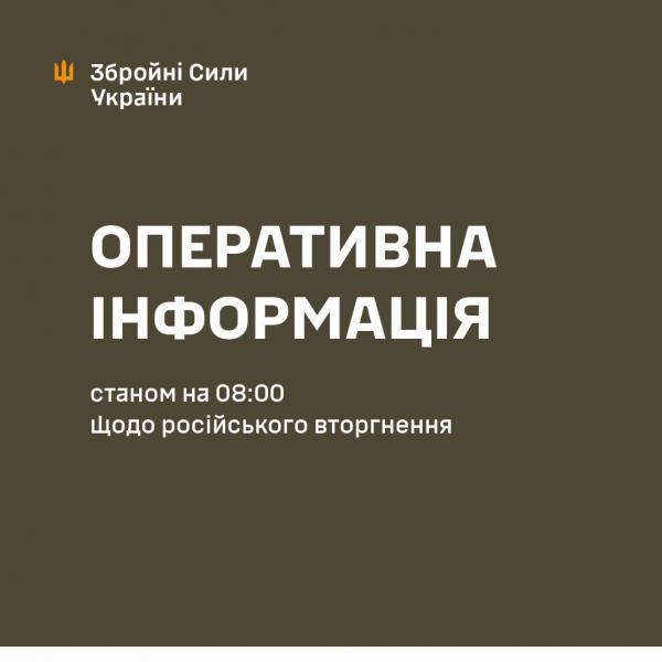 Генеральний штаб Збройних Сил України: Оперативні дані на 08:00 1 березня 2025 року.