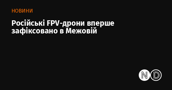 В Межовій вперше зафіксували російські FPV-дрони.
