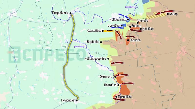 Карта військових дій в Україні на 11 жовтня: фронтова ситуація у війні з Росією.