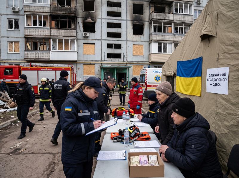 Масштабний нічний обстріл Одеси: троє поранених, серед яких є дитина.